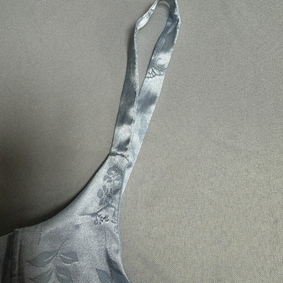 Light Blue Womens Medium Cropped Corset Top Regency Coquette Feminine Romantic - Picture 10 of 16